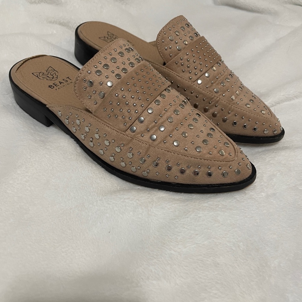 Beautiful Pink Studded Loafers